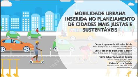 Mobilidade Urbana Inserida No Planejamento De Cidades Mais Justas E