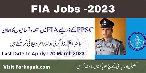 Fia Jobs 2023 For Inspector Investigation And Assistant Director Fpsc