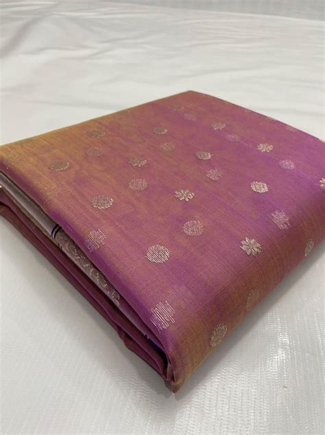 Antique Fuchsia Color Organza Chanderi Katan Silk Saree Code Is ZR 786