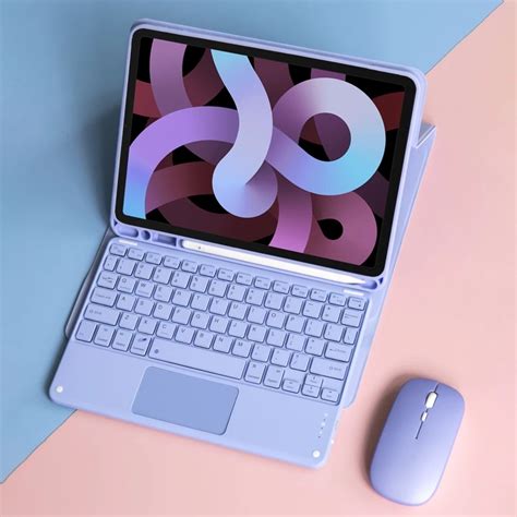 Capa De Couro Touchpad Teclado Para Ipad Pro