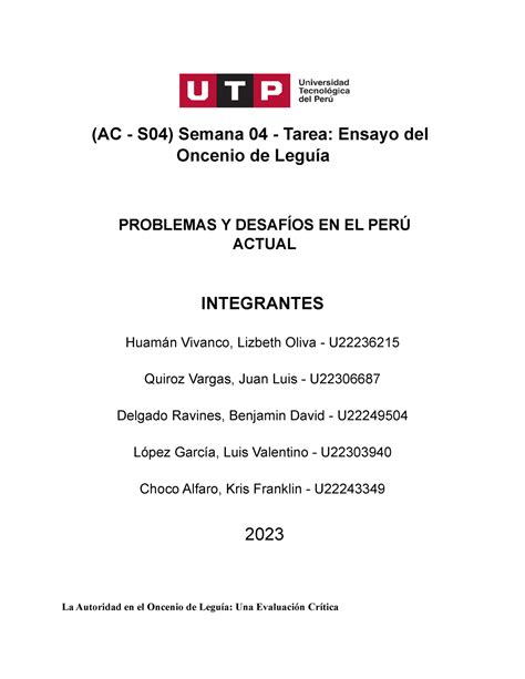 AC S04 Semana 04 Tarea Ensayo del oncenio de Leguía AC S04