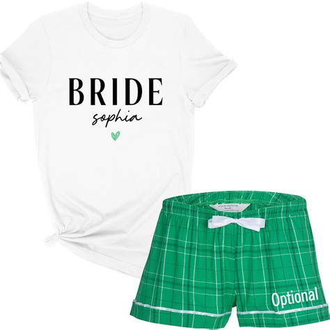 Bride And Bridesmaid Pajama Sets Bridal Party Pjs Personalized Brides