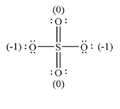 Give the formal charge on the sulfur atom in a Lewis structure for the ...