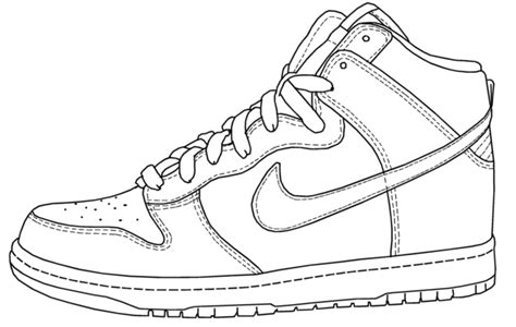 Blank Shoe Coloring Pages