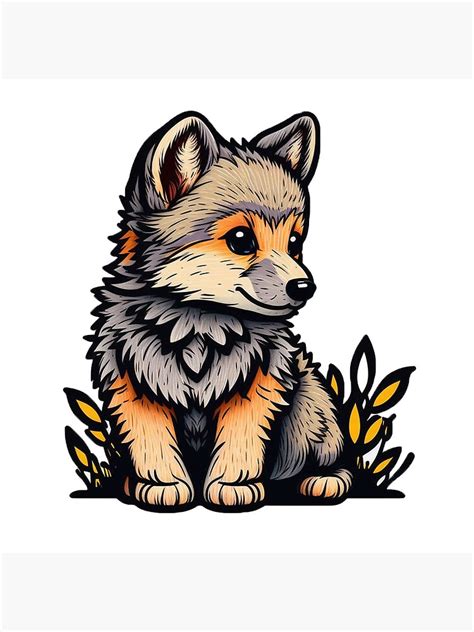 "Cute wolf cub, pup" Art Board Print for Sale by SvarunPogani | Redbubble