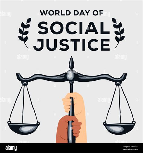 Diseño Plano Día Mundial De La Justicia Social Con Las Manos