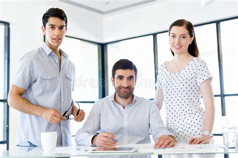 Group of Happy Young Business People in a Meeting Stock Image - Image ...