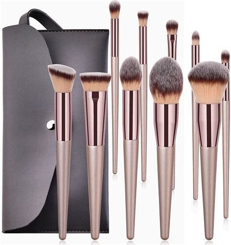 XMOSNZ Makeup Brushes 10 Pcs Make Up Brush Premium Synthetic Makeup