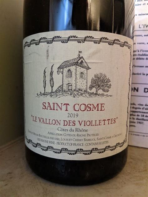 2019 Saint Cosme Côtes du Rhône le Vallon des Viollettes France Rhône