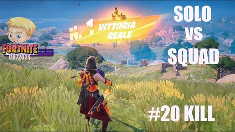 VITTORIA REALE SOLO VS SQUAD 20 KILL YouTube