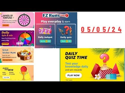 FZ Runs Quiz Answers Today 5 May 2024 Amazon Amazon FZ Runs Quiz