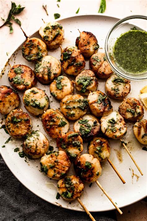 Quick And Easy Grilled Scallops Recipe Diethood