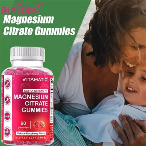 1PACK MAGNESIUM GLYCINATE Gummies Magnesium Citrate Gummies 60pcs