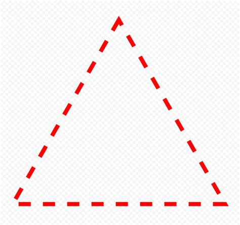 Hd Red Dashed Triangle Png Citypng