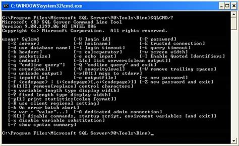 Sql Server 2005 Command Line Tool Sqlcmd Part I Database Journal