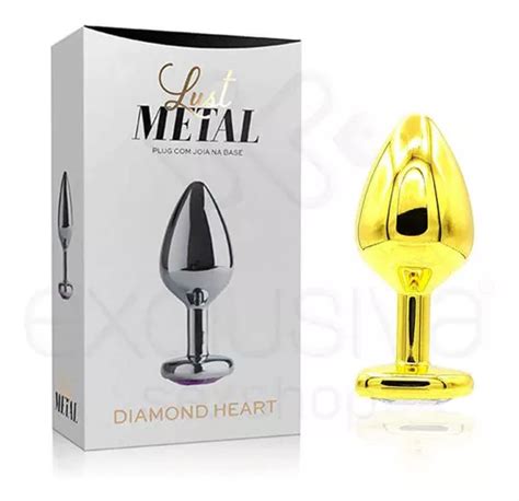 Lust Metal Plug Anal Joia Na Base Em Formato De Cora O Cor Branco