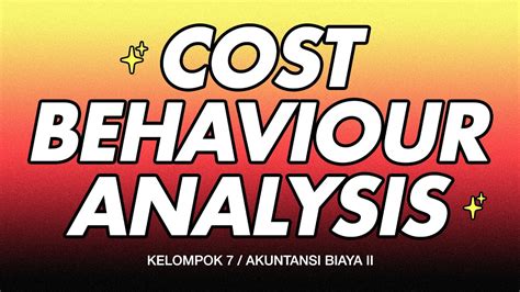 Cost Behaviour Analysis Kelompok Youtube