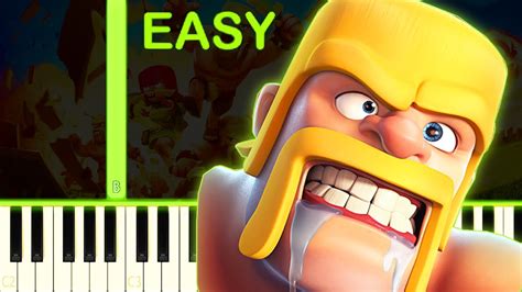 Clash Of Clans Theme Easy Piano Tutorial Youtube