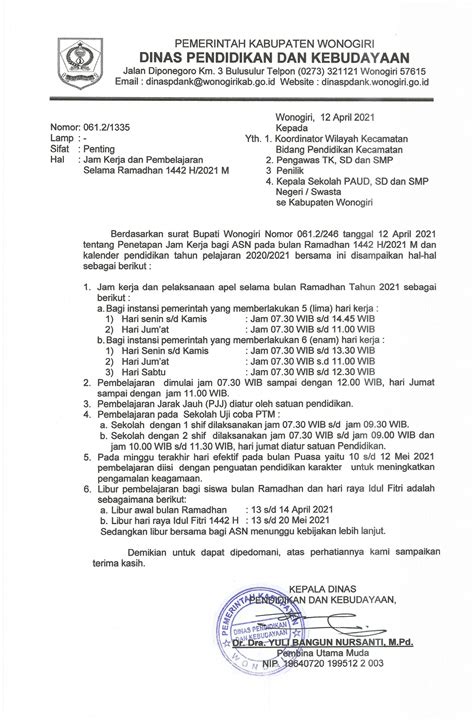 Surat Pemberitahuan Libur Ramadhan Sekolah IMAGESEE