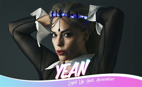 Amazon Yean Light Up Raw Quartz Headband Led Black Crystal Crown