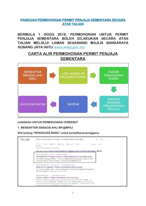 PDF CARTA ALIR PERMOHONAN PERMIT PENJAJA SEMENTARA 2021 1 12