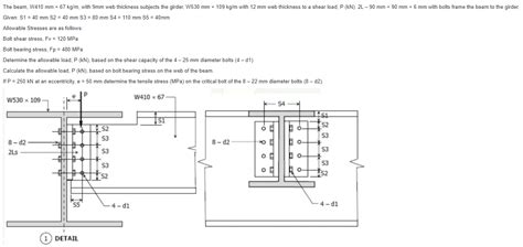 Solved The Beam W Mm X Kg M With Mm Web Thickness Chegg