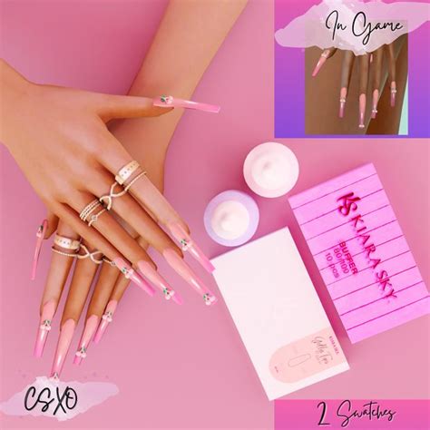 Get More From CeceSims Xo On Patreon Sims 4 Nails Cc Nails Sims 4