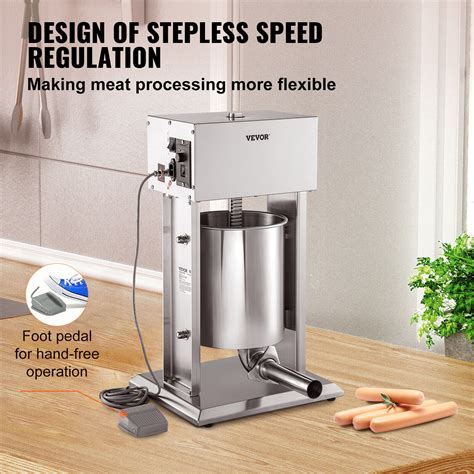 VEVOR Commercial Electric Sausage Stuffer 10L Sausage Maker Stainless