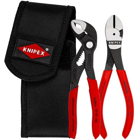 Knipex 00 20 72 V02 Mini Pliers Set In Belt Tool Pouch 2 Piece