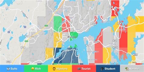 Arendal Neighborhood Map