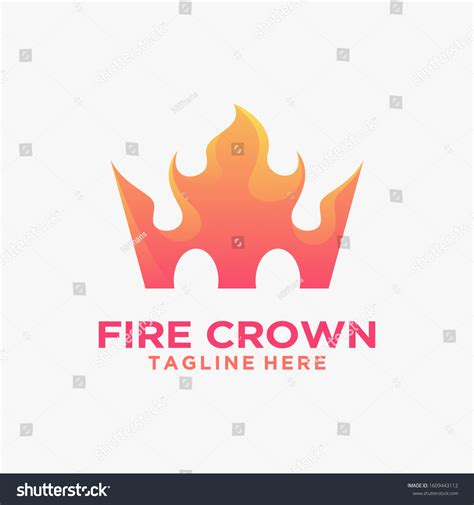 Fire Crown Logo Design Inspiration Stock Vector (Royalty Free) 1609443112 | Shutterstock