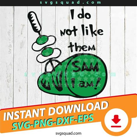 Art Collectibles Layered Svg Svg Bundle I Do Not Like Green Eggs And