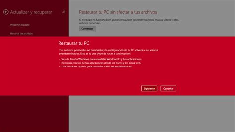 Ayuda Para Restaurar Tu PC Sin Afectar A Tus Archivos Microsoft