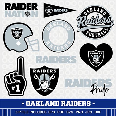 Oakland Raiders Football Svg File Vector Design In Svg Eps Dxf