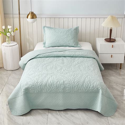 MarCielo 2-Piece Cotton Twin Size Bedspread Set Coverlet Set - Walmart.com