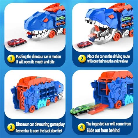 Caminh O Rampa Dobr Vel Para Carrinhos Dinossauro Azul Estilo Hot Wheels Mkp Toyshow Tudo De