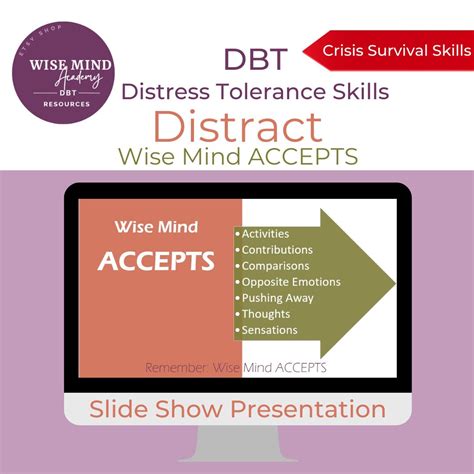 DBT Distress Tolerance Skills Distract Skills Wise Mind ACCEPTS Crisis