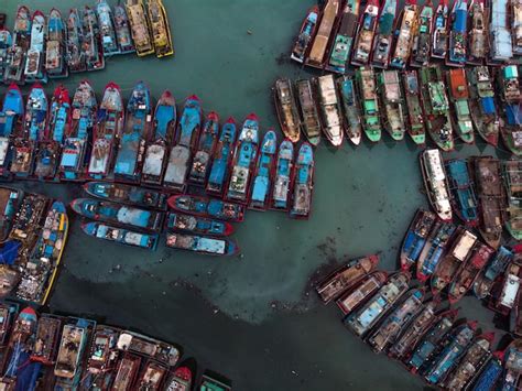 Premium Photo High Angle View Of Illuminated Commercial Dock