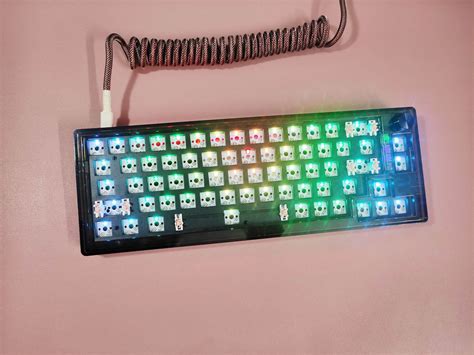 Thanh lý Kit TK66 Bàn phím cơ đen led RGB 3 mode usb type C hot swap