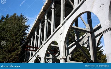 A View Of The Cape Creek Bridge Stock Photo Image Of Spans Thcape