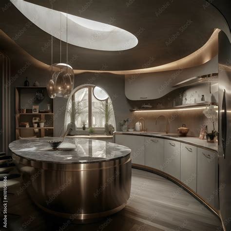 A Kitchen Designed By Carlo Mollino Ido Diffusion Fabrics Curved Metal