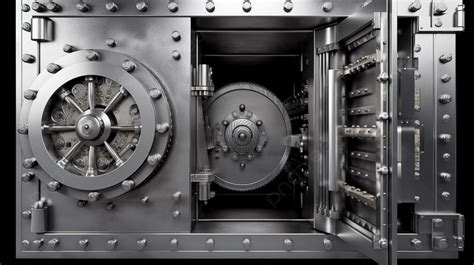 Isolated Steel Bank Vault With X Ray 3d Rendering Background Vault