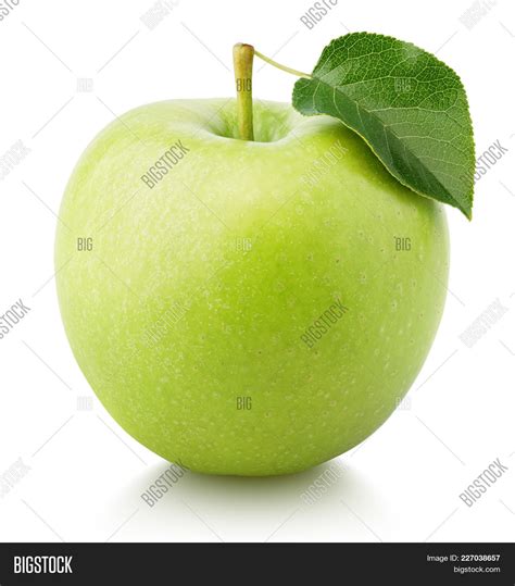 One Ripe Green Apple Image And Photo Free Trial Bigstock