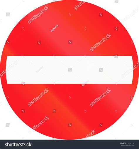 Road Sign Used Switzerland No Entry Stock Illustration