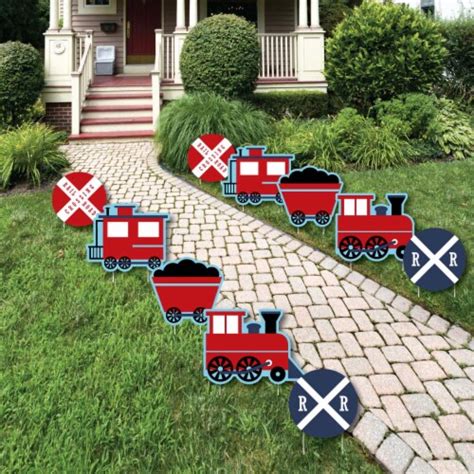 Big Dot Of Happiness Railroad Party Crossing Train Lawn Birthday Party Yard Decor 10 Pc 10