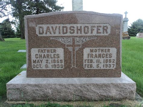 Frances Theissen Davidshofer 1862 1937 Find A Grave Memorial