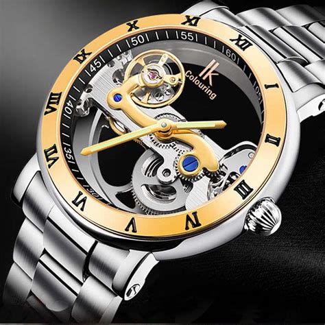 Ik Colouring Watch Men Automatic Mechanical Watches Fashion Skeleton