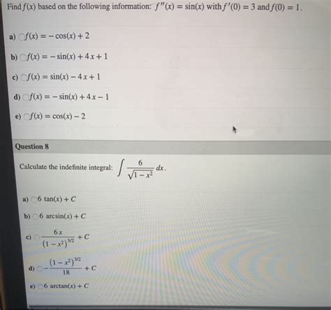 Solved Calculate the indefinite integral 6 sinh x xº Chegg