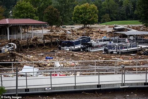 Eerie Moment Siren Blares While Small Town Of Chimney Rock Is Destroyed