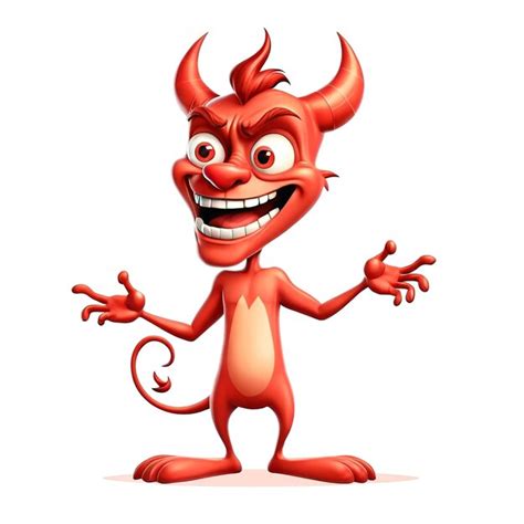 Premium Photo Devil Cartoon Character Illustration On White Background